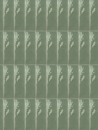 Carrelage Créatif Artisanal Vert Glossy - 5x15cm - FV2702070