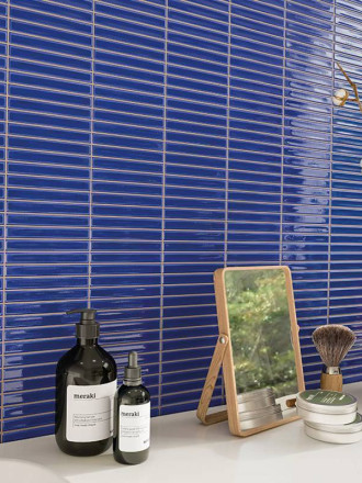 Carrelage Douceur Bleu Indigo Brillant  - 11.6x11.6cm - FV2702089