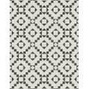 Carrelage Imitation Mosaïque Blanc et Noir - 28x28cm - FV2702095