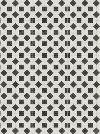 Carrelage Imitation Mosaïque Blanc et Noir - 28x28cm - FV2702095