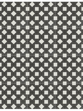 Carrelage Imitation Mosaïque Blanc et Noir - 28x28cm - FV2702095