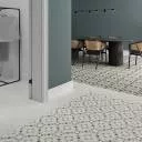 Carrelage Imitation Mosaïque Blanc et Noir - 28x28cm - FV2702095
