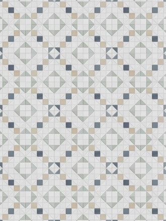 Carrelage Imitation Mosaïque Blanc et Noir - 28x28cm - FV2702095