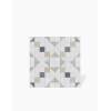 Fliesen Mosaik Nachbildung Kreuzmuster Blau, Grün und Beige - 28x28cm - FV2702100