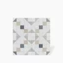 Carrelage Imitation Mosaïque Blanc et Noir - 28x28cm - FV2702095