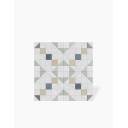 Carrelage Imitation Mosaïque Motif Croix Bleu, Vert et Beige - 28x28cm - FV2702100