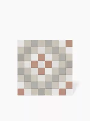 Carrelage Imitation Mosaïque Blanc et Noir - 28x28cm - FV2702095