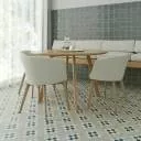 Carrelage Imitation Mosaïque Blanc et Noir - 28x28cm - FV2702095