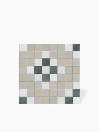 Carrelage Imitation Mosaïque Blanc et Noir - 28x28cm - FV2702095