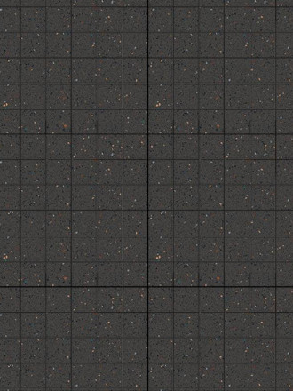 Mosaïque carrée sur maille Noir Moucheté - 30x30cm - FV2702130