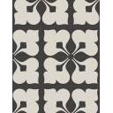 Carrelage Floral Noir et Blanc Poli - 119.3x119.3cm - FV2702136