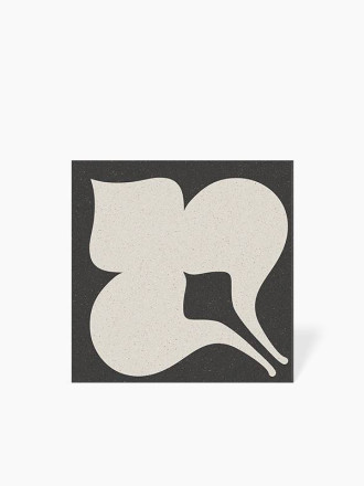 Carrelage Floral Noir et Blanc Poli - 119.3x119.3cm - FV2702136