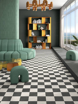 Carrelage  Aspect Terrazzo Noir 20x20cm - R10 - FV2702142