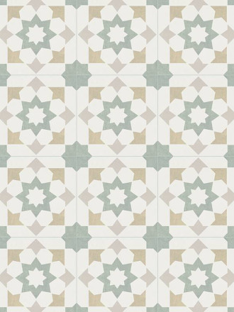 Carrelage Tara Etoile Verte -  22.3x22.3cm - FV2702164