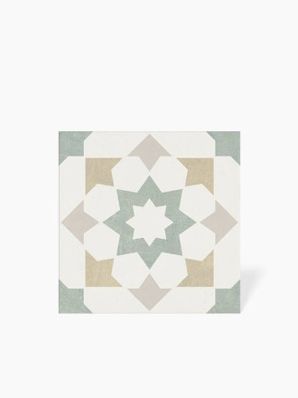 Carrelage Tara Etoile Verte -  22.3x22.3cm - FV2702164