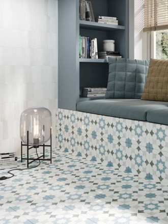 Carrelage Tara Etoile Bleue -  22.3x22.3cm - FV2702165