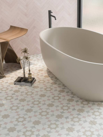 Carrelage Tara Etoile Taupe -  22.3x22.3cm - FV27021666