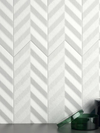 Carrelage Relief Flèche Blanc - 15x38cm - FV2702173