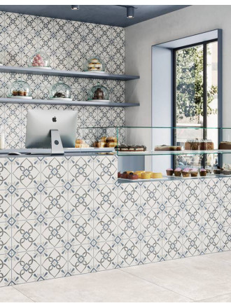 Carrelage Provence Fleur Bleue 22.3x22.3cm - FV2702177