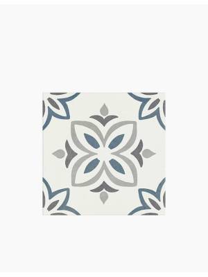 Carrelage Provence Fleur 2 Bleue 22.3x22.3cm - FV2702178