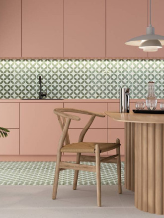 Carrelage Maya Pétales de Fleur Taupe - 22.3x22.3cm - FV2702179