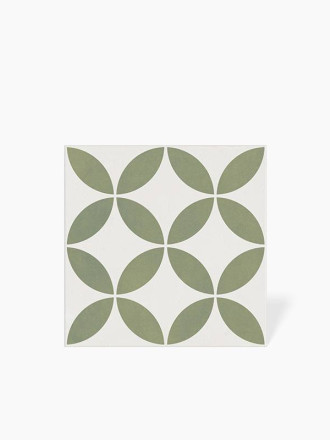 Carrelage Maya Pétales de Fleur Vert Amande - 22.3x22.3cm - FV2702181