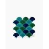 Schuppenfliese auf Netz - Ocean Mix - 30.2x29.4cm - FV2702210