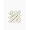 Schuppenfliese auf Mesh - Gebrochenes Weiß - 30.2x29.4cm - FV2702211