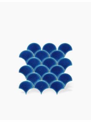 Carrelage Ecaille sur Maille - Bleu Marine - 30.2x29.4cm - FV2702212