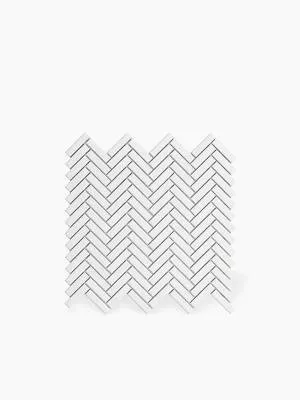Carrelage Chevron Sur Maille - Blanc - 28.3X27.7cm - FV2702213