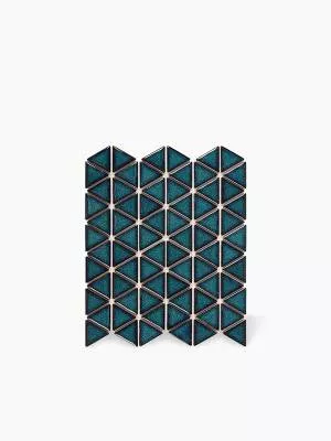 Carrelage Losange Sur Maille - Bleu Vert - 26x30cm - FV2702215