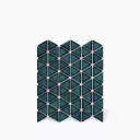 Carrelage Losange Sur Maille - Bleu Vert - 26x30cm - FV2702215