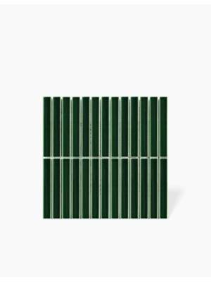 Carrelage Plaquette Rectangulaire sur Maille - Vert Olive - 29.6x29.9cm - FV2702220