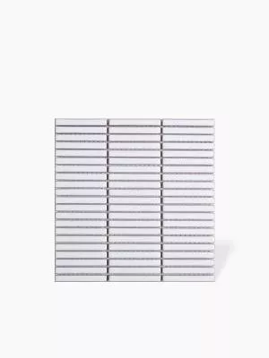 Carrelage Petite Plaque Rectangulaire sur Maille - Blanc - 28,41X29,61cm - FV2702223