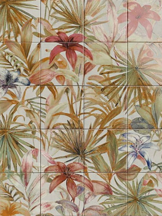 Carrelage Sol et Mur Floral Mix Thailande - 15x15cm - FV2702227
