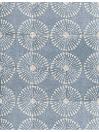 Carrelage Sol et Mur Munata Bleu et Blanc - 20x20cm - FV2702231