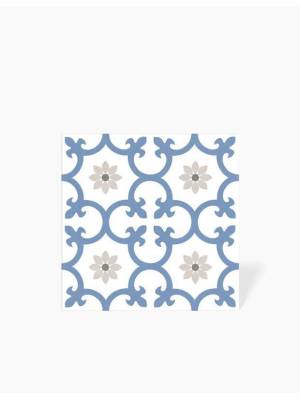 Carrelage Floral Dahlia Imitation Carreau de Ciment - 25X25 CM - FV2702241