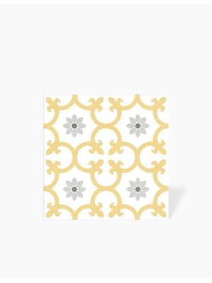 Carrelage Floral Dahlia 2 Imitation Carreau de Ciment - 25X25 CM - FV2702242