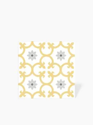 Carrelage Floral Dahlia 2 Imitation Carreau de Ciment - 25X25 CM - FV2702242