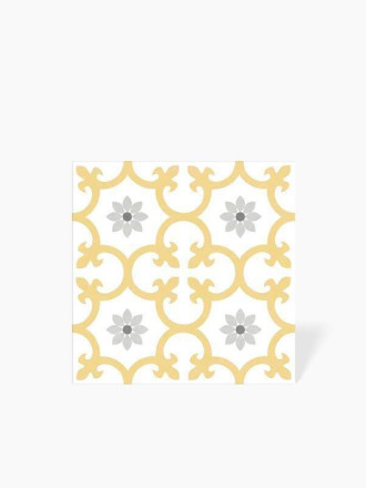 Carrelage Floral Dahlia 2 Imitation Carreau de Ciment - 25X25 CM - FV2702242