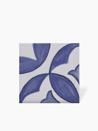 Carrelage Faience Motif Floral 1 Bleu Ciel - 15x15cm - FV2702248