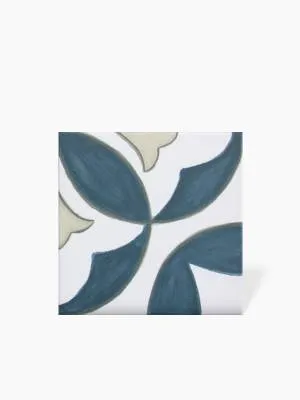 Carrelage Faience Motif Floral 1 Bleu Ciel - 15x15cm - FV2702248