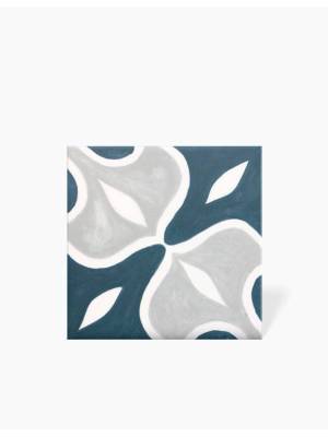 Carrelage Sol et Mur Motif Floral 4 Bleu Foncé - 15x15cm - FV2702251
