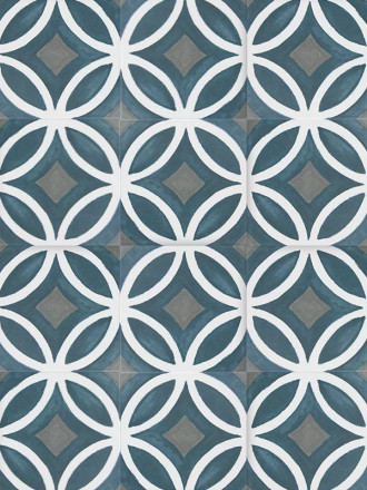 Carrelage Faience Motif Floral 1 Bleu Ciel - 15x15cm - FV2702248
