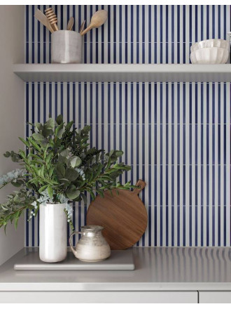 Carrelage Sol et Mur Rayure 01  Bleu Ciel - 15x15cm - FV2702254