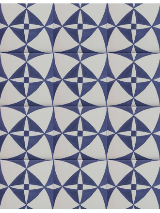 Carrelage Faience Motif Floral 1 Bleu Ciel - 15x15cm - FV2702248