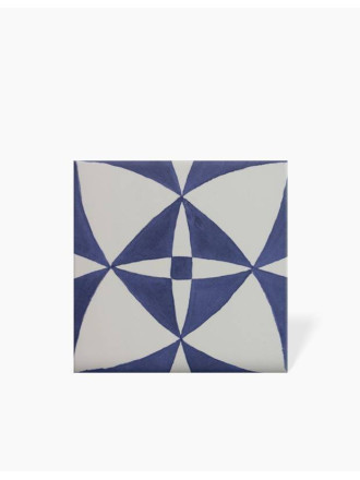 Carrelage Sol et Mur Rosace 02 Bleu Ciel - 15x15cm - FV2702255