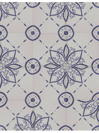 Carrelage Faience Motif Floral 1 Bleu Ciel - 15x15cm - FV2702248