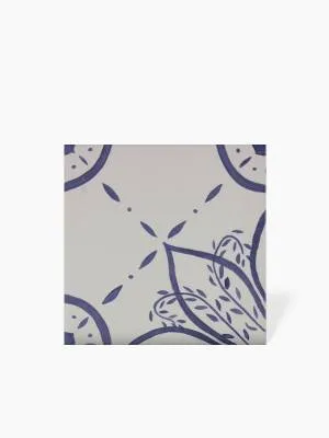 Carrelage Faience Motif Floral 1 Bleu Ciel - 15x15cm - FV2702248