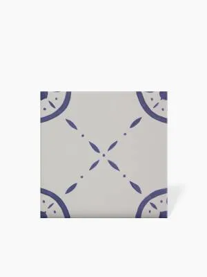 Carrelage Faience Motif Floral 1 Bleu Ciel - 15x15cm - FV2702248